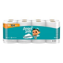 Soft and Strong Toilet Tissue [16 Mega Rolls = 64 Regular Rolls]