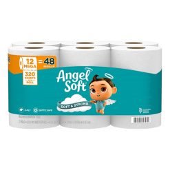 Soft and Strong Toilet Tissue [12 Mega Rolls = 48 Regular Rolls]
